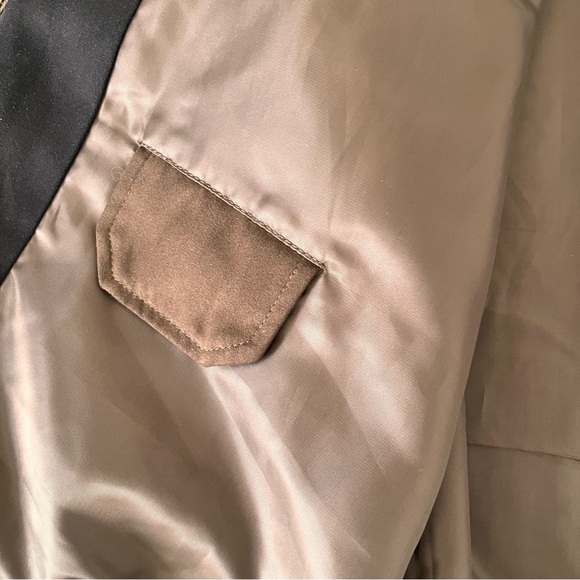 Cutter and Buck Men’s Classic Roosevelt Brown Faux Suede Zipper Jacket Collar LG - Picture 14 of 16